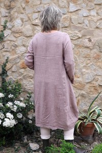 Robe lin Celestine rose victoria