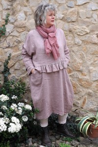Robe lin Celestine rose victoria et le top lin Celestin