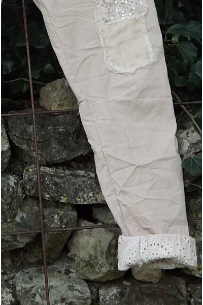 Pantalon Lenny vieux rose