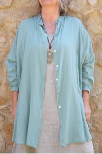 Liquette coton Coco jade et robe lin Eurydis