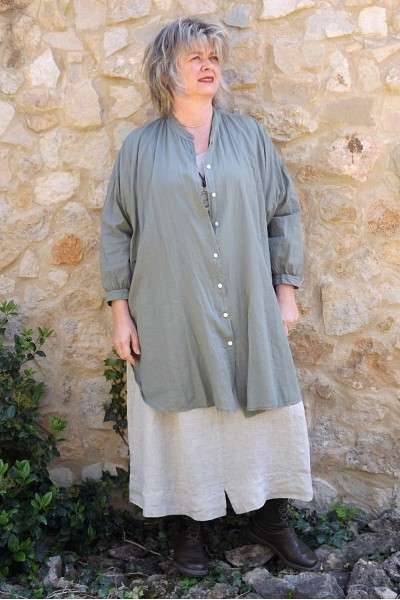 Liquette coton Coco kaki et robe Eurydis