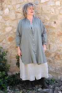 Liquette coton Coco kaki et robe Eurydis