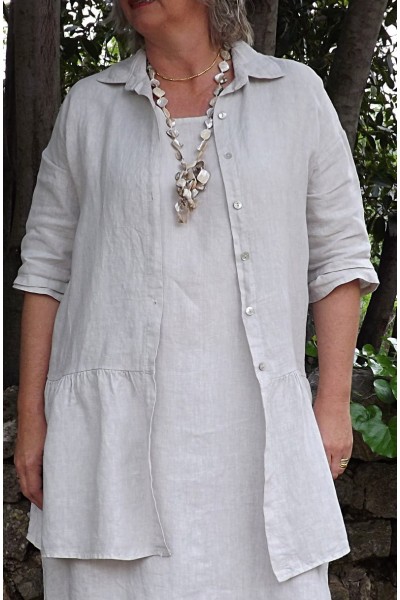 Veste en lin Garance beige et robe lin Eva