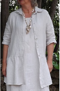 Veste en lin Garance beige et robe lin Eva