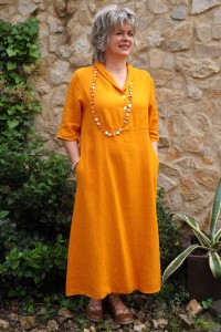 Robe longue lin clèmentine Bérangère