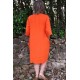 Robe lin orange Eva