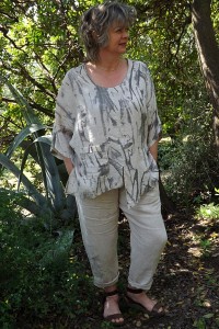 Tunique lin grande taille Candice et pantalon en lin Gabriel