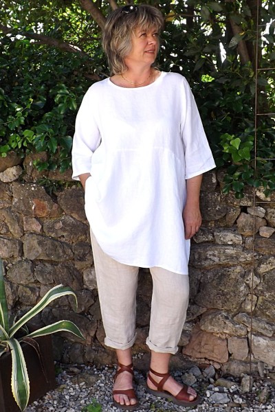 Tunique lin blanche Emma et pantalon gabriel