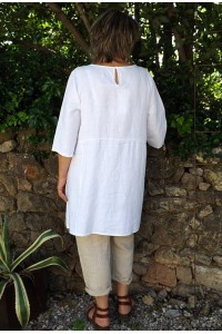 Tunique lin blanche Emma et pantalon gabriel