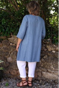 Tunique lin bleue Emma et pantalon Gabriel