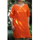 Robe lin basique orange