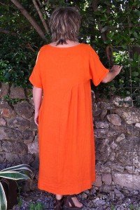 Robe lin Eurydis orange