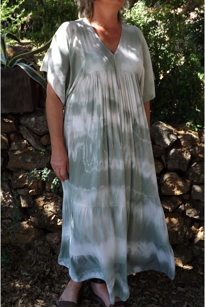 Robe Anastasia Oversize Tie and Dye kaki