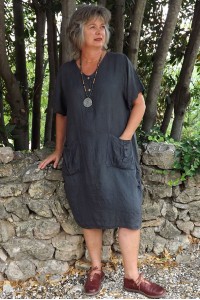 Robe lin Emilienne anthracite