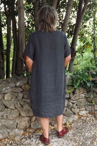 Robe lin Emilienne anthracite