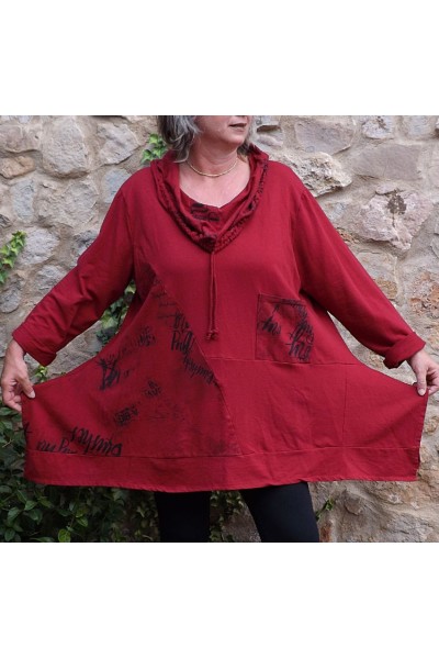 Tunique coton grande taille garance Alice et jegging Sam