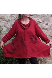 Tunique coton grande taille garance Alice et jegging Sam