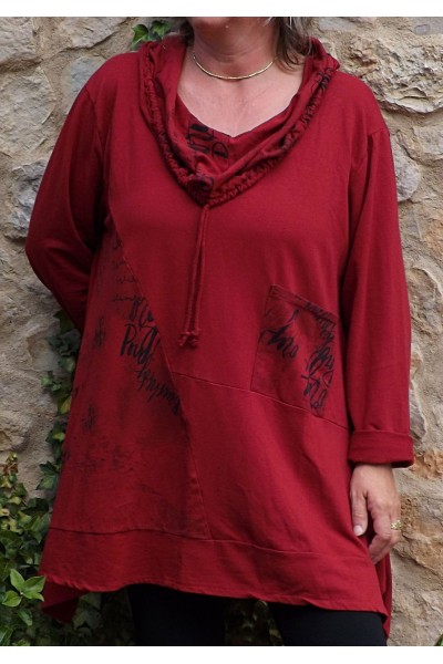 Tunique coton grande taille garance Alice et jegging Sam