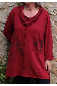 Tunique coton grande taille garance Alice et jegging Sam