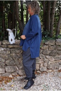 Liquette grande taille Juliette et pantalon toile Gaby 46 à 52bleu jean