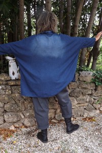 Liquette grande taille Juliette et pantalon toile Gaby 46 à 52bleu jean