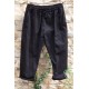 Pantalon toile coton Gaby noir T 46 à 52