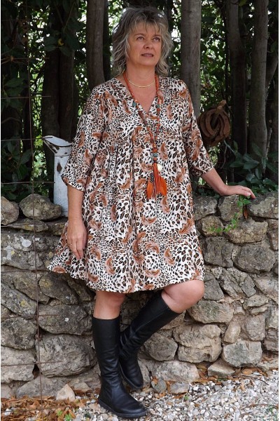 Robe Elsa fond écru