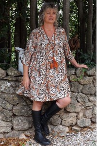 Robe Elsa fond écru