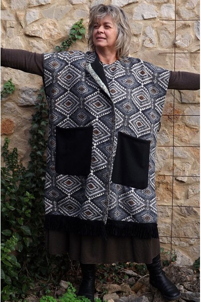 Veste grande taille sans manches et robe Adélie Charline