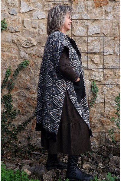 Veste grande taille sans manches et robe Adélie Charline