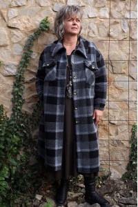 Manteau lainage Simon à carreaux