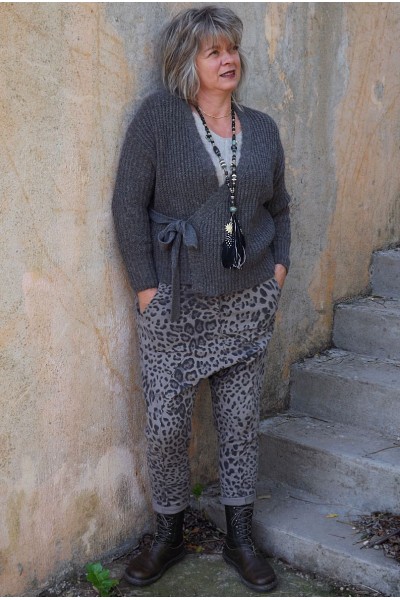 Gilet cache coeur marron