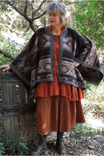 Liquette Joséphine rouille et robe seersucker Angélique