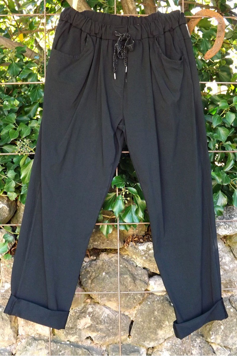 Pantalon grande taille 46 à 54 Lucien noir