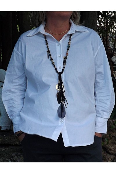 Chemise blanche Sabine et pantalon Gaby