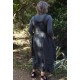 Robe chasuble en lin anthracite Giselle sur la jupe lin Amalie