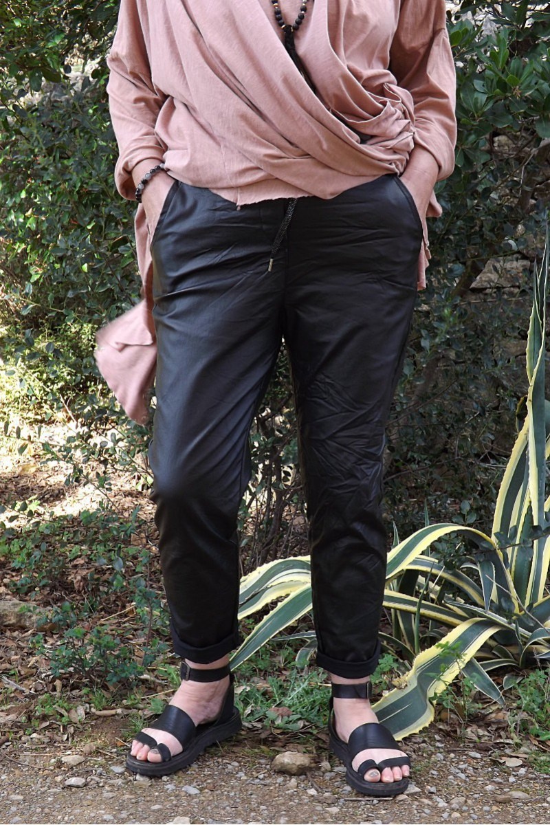 Jegging noir grande taille Joe et la tunique coton Soizic Jegging noir grande taille Joe et la tunique coton Soizic