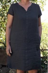 Robe lin anthracite Alice