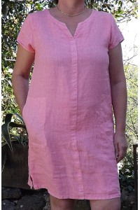 Robe lin rose Alice