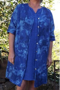Veste en lin bleu Antéa