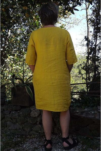Robe lin tournesol Suzon