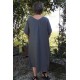 Robe longue lin grande taille anthracite Luce