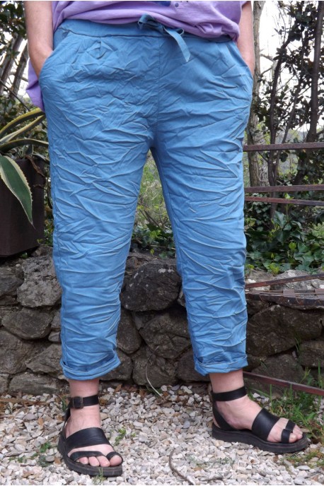 Pantalon grande taille bleu Tim