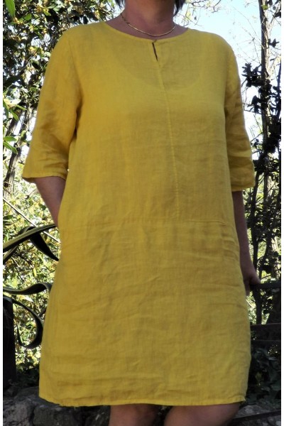 Robe lin tournesol Suzon