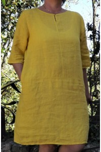 Robe lin tournesol Suzon