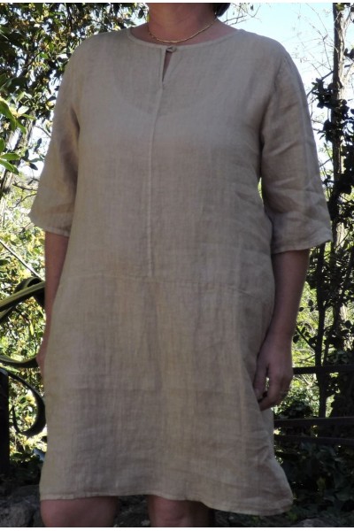 Robe lin couleur chanvre Suzon