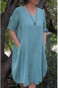 Robe lin chlorophylle Julienne