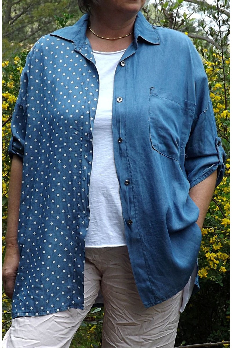 Chemise Zara En Tencel Style Jeans Bleu - Taille S Neuve Avec étiquettes