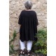 Tunique lin grande taille Marinette noire et pantalon lin Gabriel blanc.