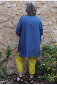 Chemise en Tencel Lana jean foncé et pantalon Tim.